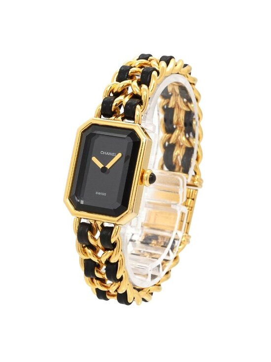 Chanel Premiere L Vintage Watch Black Gold main image 6